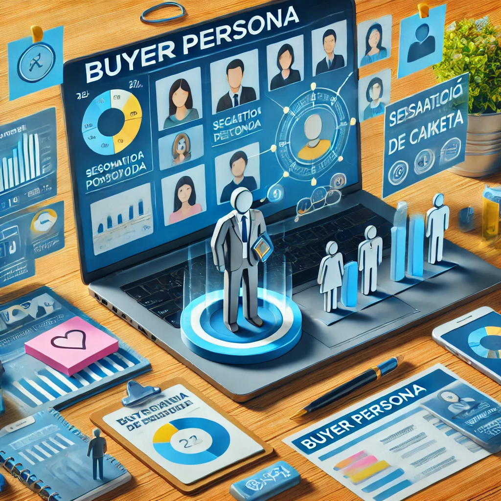 DALL·E 2025-03-17 00.56.31 - 1. Una representación visual de un Buyer Persona en una estrategia de marketing. Un equipo de especialistas analizando datos en una gran pantalla, con
